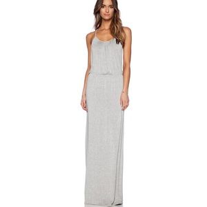 LA Made Drapped T-Back Maxi gray size small
